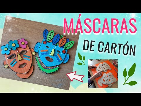 MÁSCARAS DE CARNAVAL CON CARTÓN. Manualidades para niños y personas mayores. ME AYUDA MI ABUELA!!!