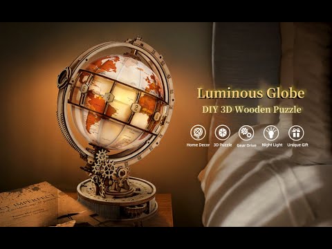 ROKR Puzzle 3D Madera Globo Luminoso-No solo un globo, sino también una luz nocturna