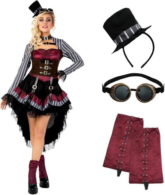 Morph Disfraz Steampunk Mujer, Disfraz Mujer Steampunk